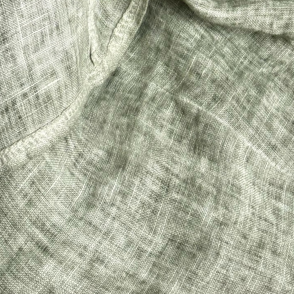 Inizio olive green sleeveless linen dress with pockets, size medium. - Picture 7 of 8